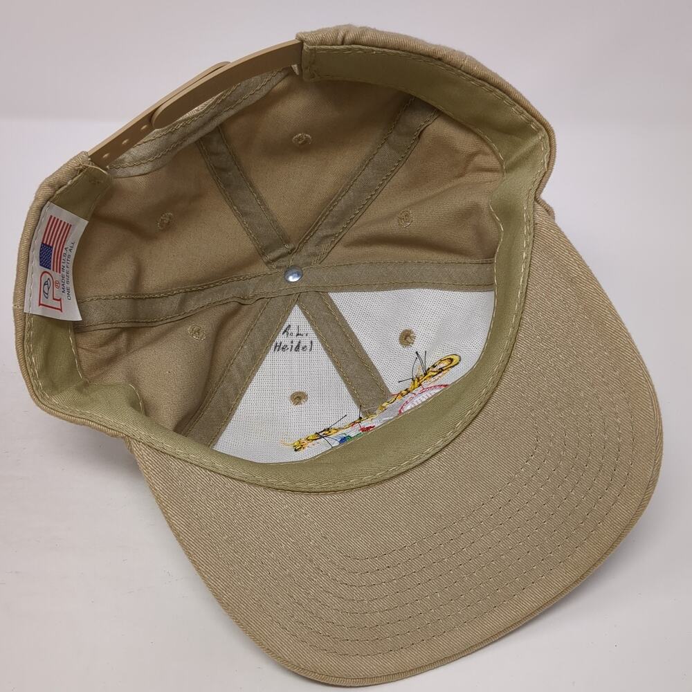 Can Do! Snapback Hat Brown One Size Embroidered Adjustable 6 Panel - Picture 7 of 10